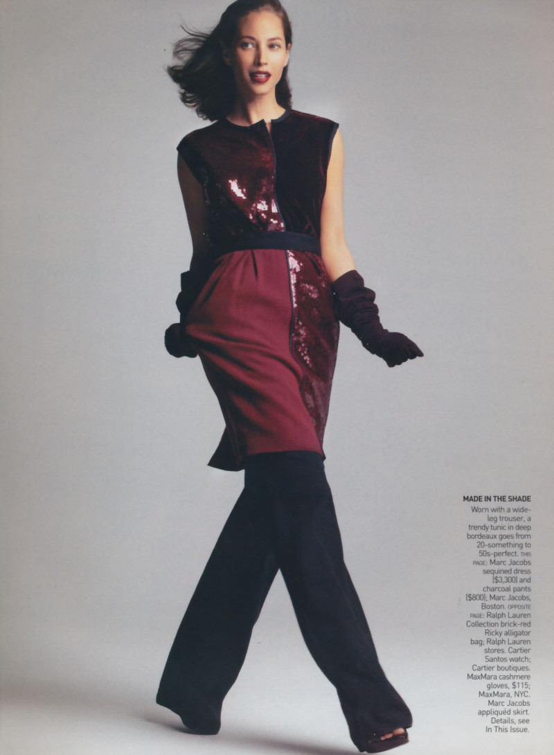 Christy Turlington featured in Red is the new black, August 2006