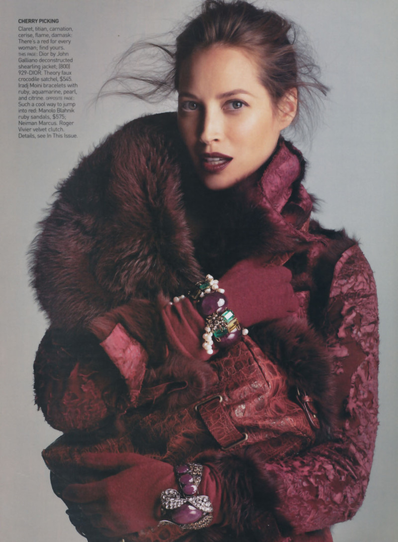 Christy Turlington featured in Red is the new black, August 2006