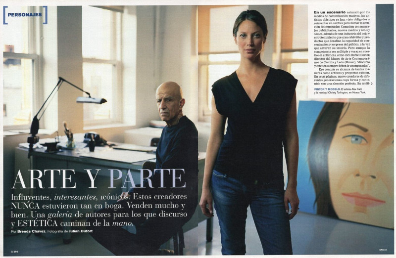 Christy Turlington featured in Arte y parte, October 2007