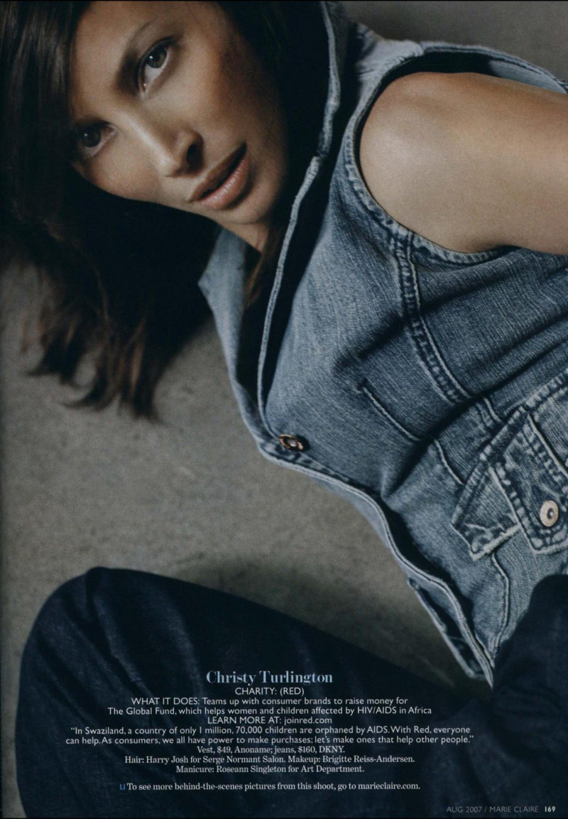 Christy Turlington featured in Christy, August 2007