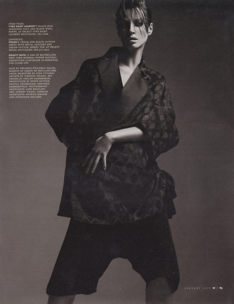 Christy Turlington featured in Christy, January 2009