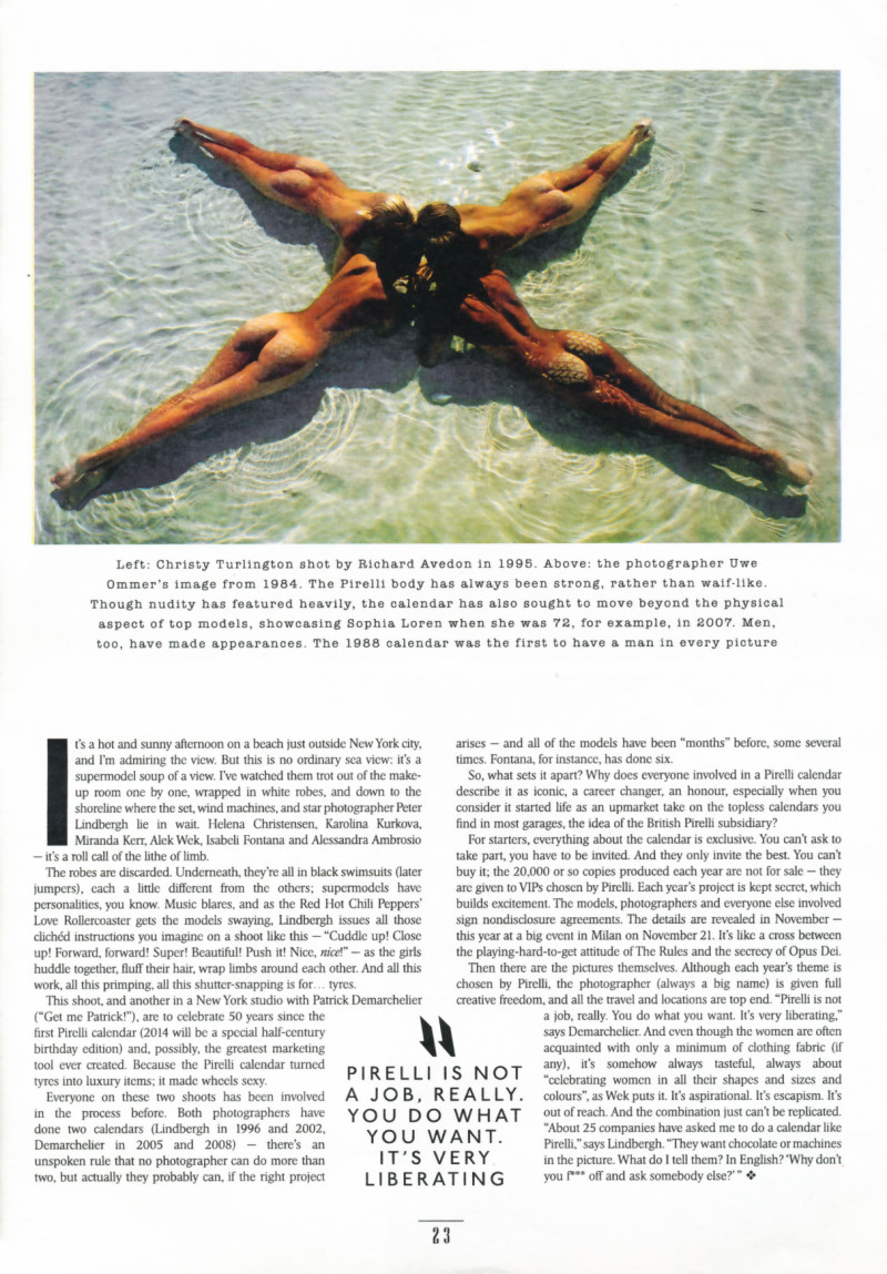 Christy Turlington featured in Burning rubber, August 2013