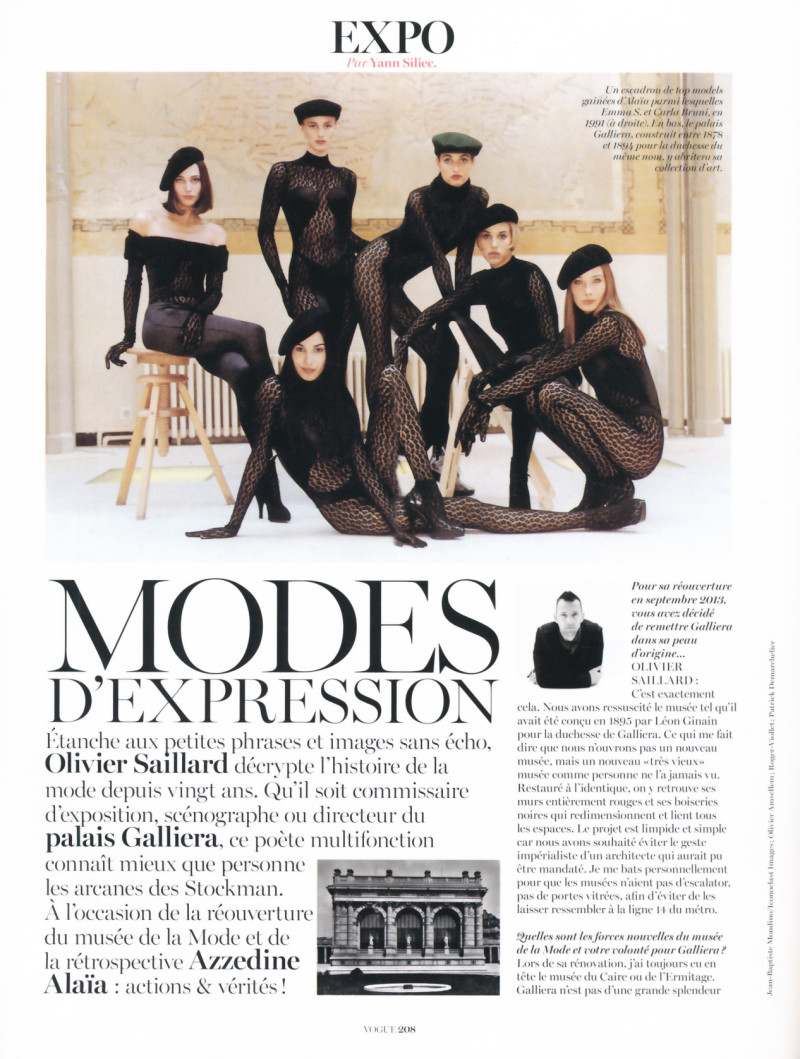 Christy Turlington featured in Modes d\'expression, October 2013