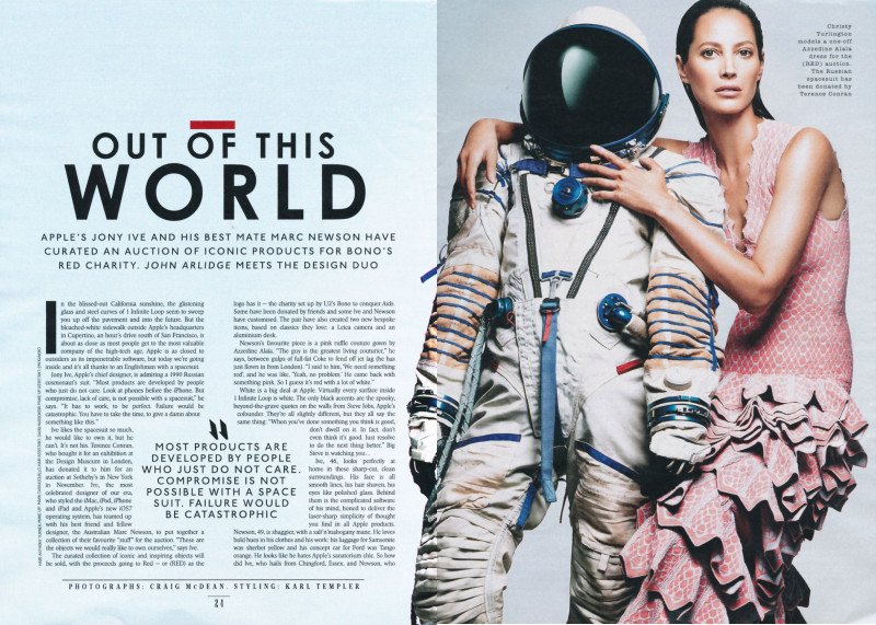 Christy Turlington featured in Out of this world, September 2013