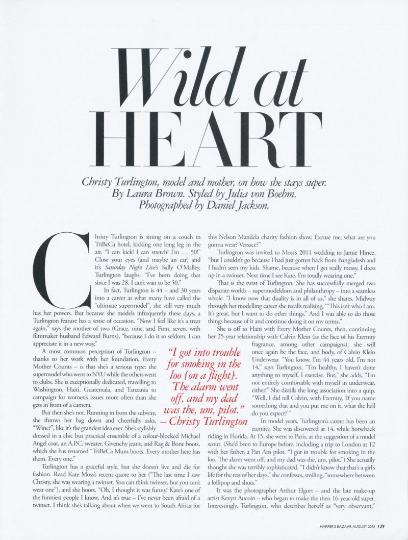 Wild at heart, August 2013