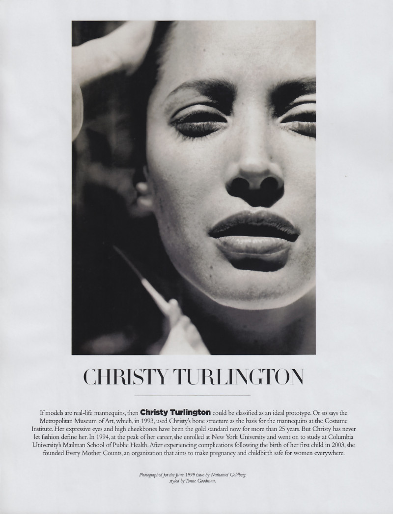 Christy Turlington featured in Bazaar Models, September 2015