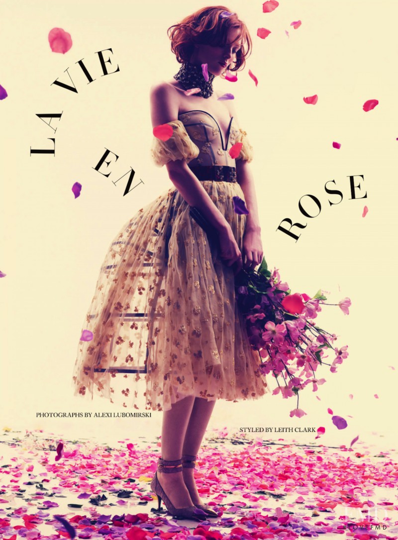 Karen Elson featured in La Vie En Rose, May 2013