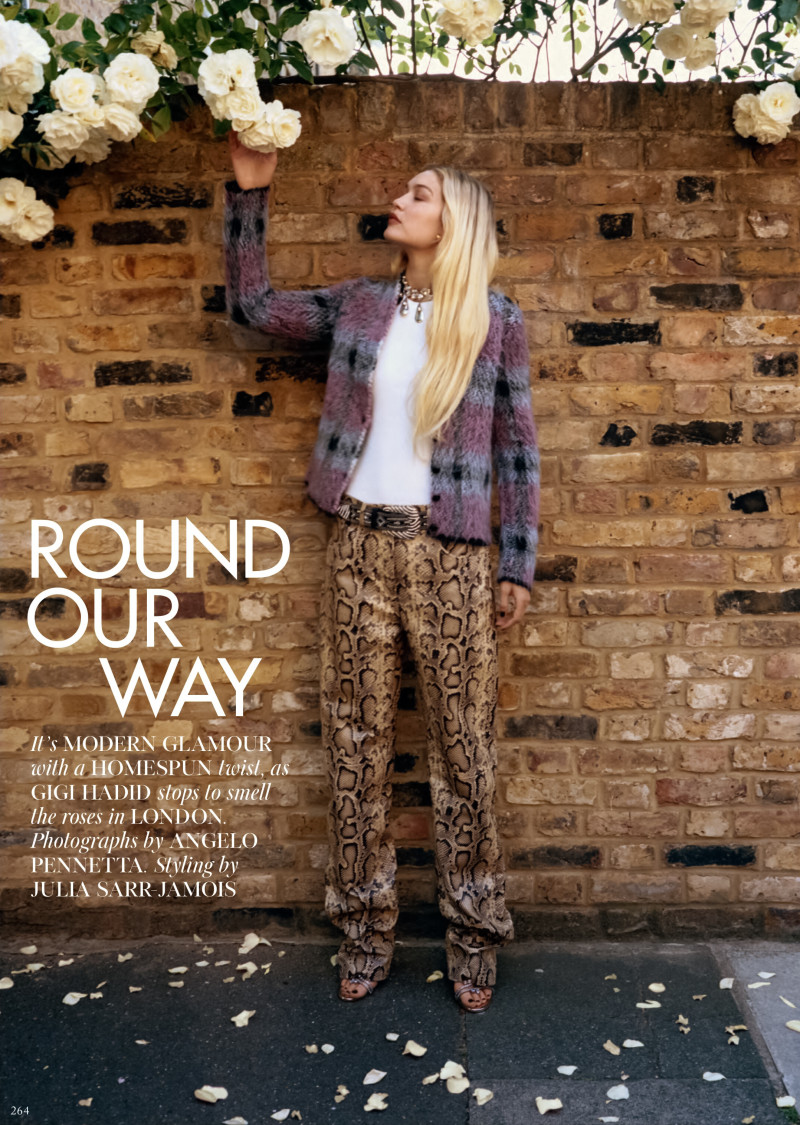 Gigi Hadid featured in Round Our Way, December 2023