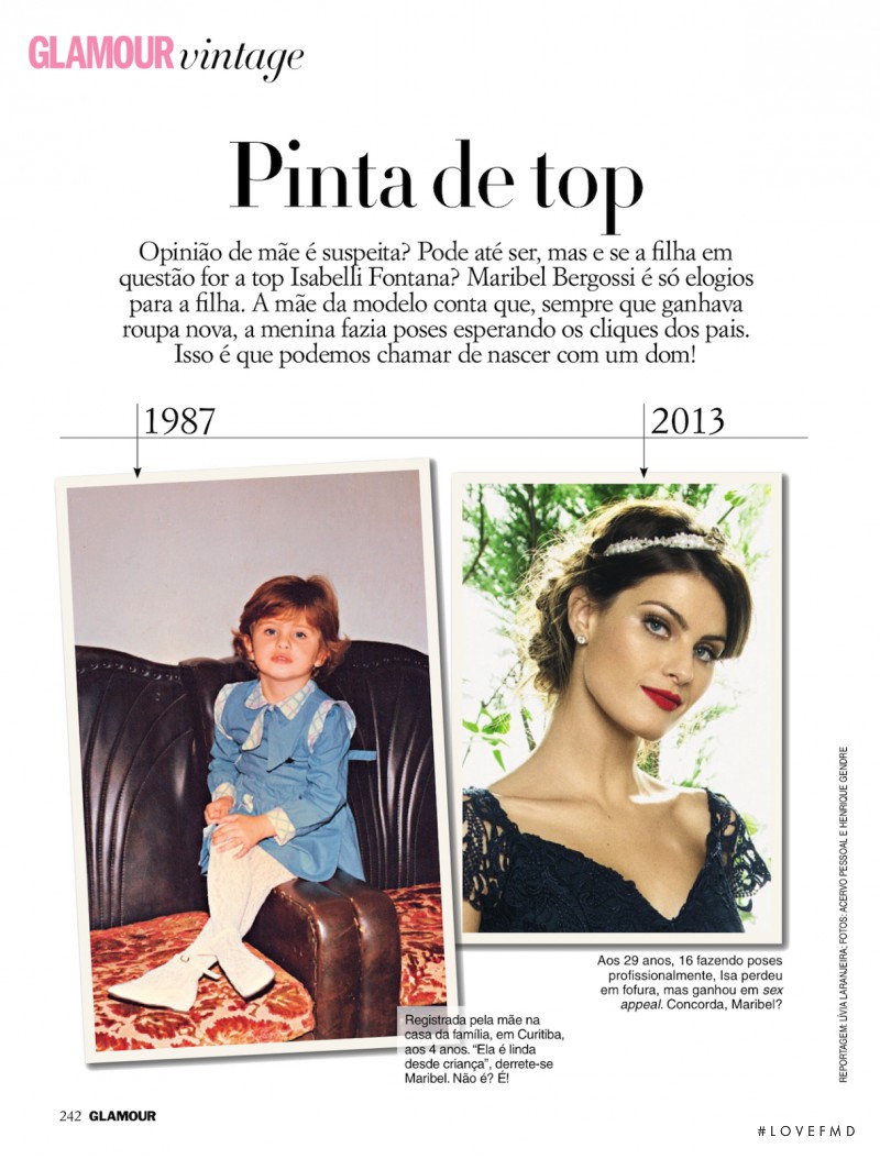 Isabeli Fontana featured in Pure Glamour, April 2013