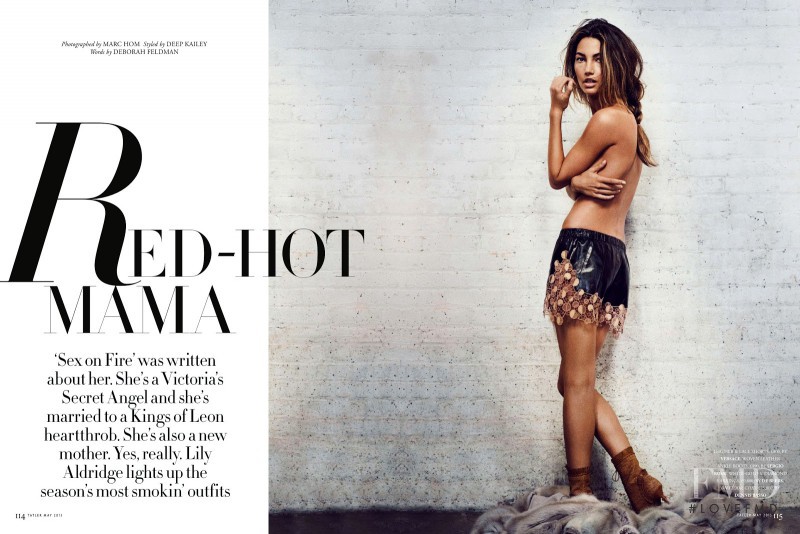 Lily Aldridge featured in Red-Hot Mama, May 2013