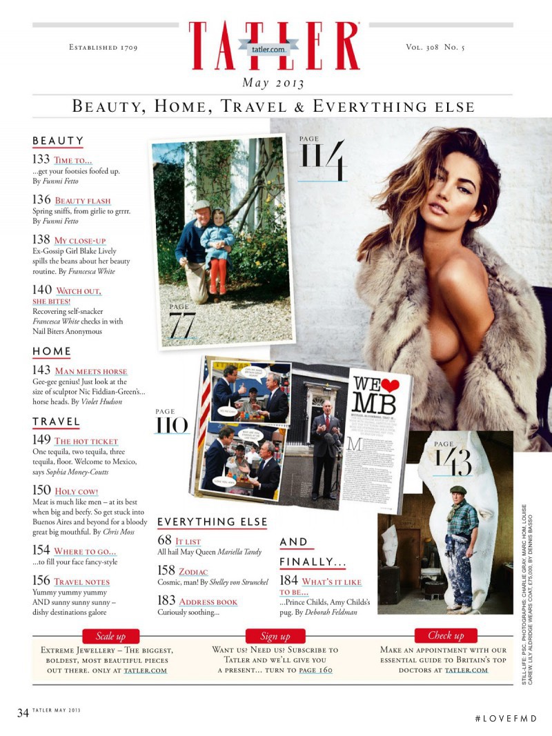 Lily Aldridge featured in Red-Hot Mama, May 2013