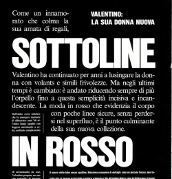 "Valentino: La Sua Donna Nuova - Sottolineata in Rosso"