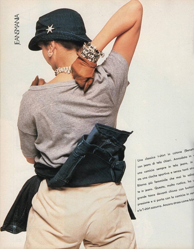 Bonnie Berman featured in jeansmania, April 1985