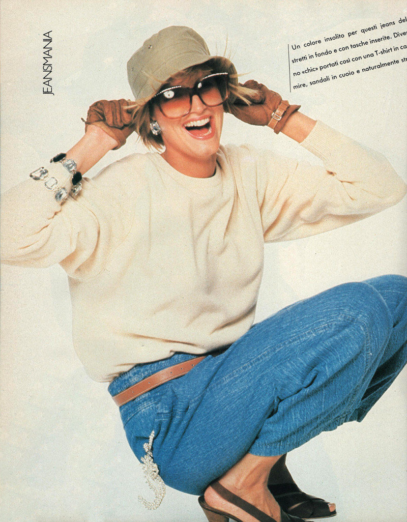 Bonnie Berman featured in jeansmania, April 1985