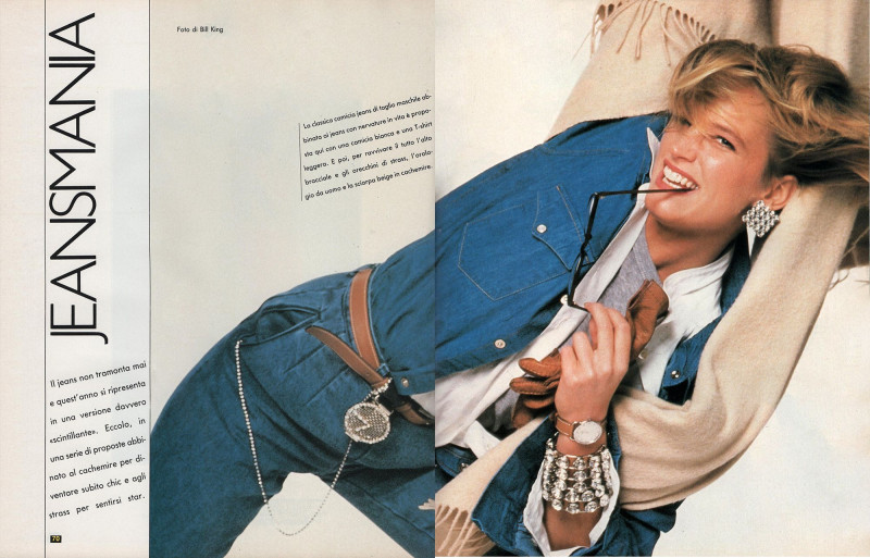 Bonnie Berman featured in jeansmania, April 1985