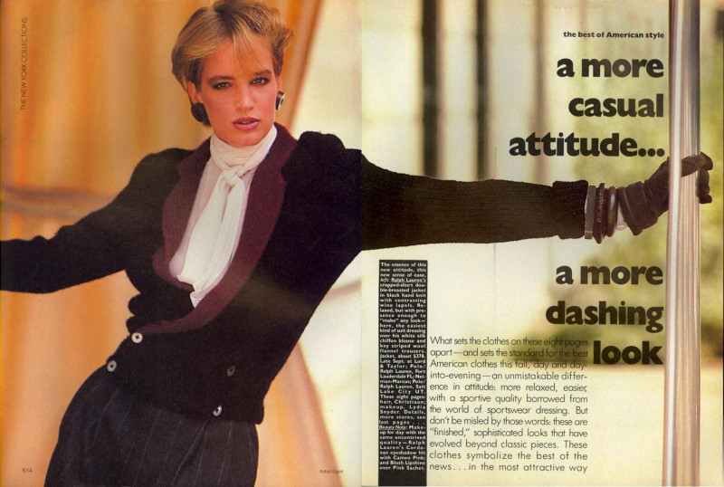 Bonnie Berman featured in A More Casual Attitude...A More Dashing Look, September 1983