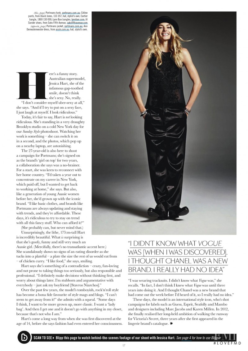 Jessica Hart featured in Wild At Hart, April 2013