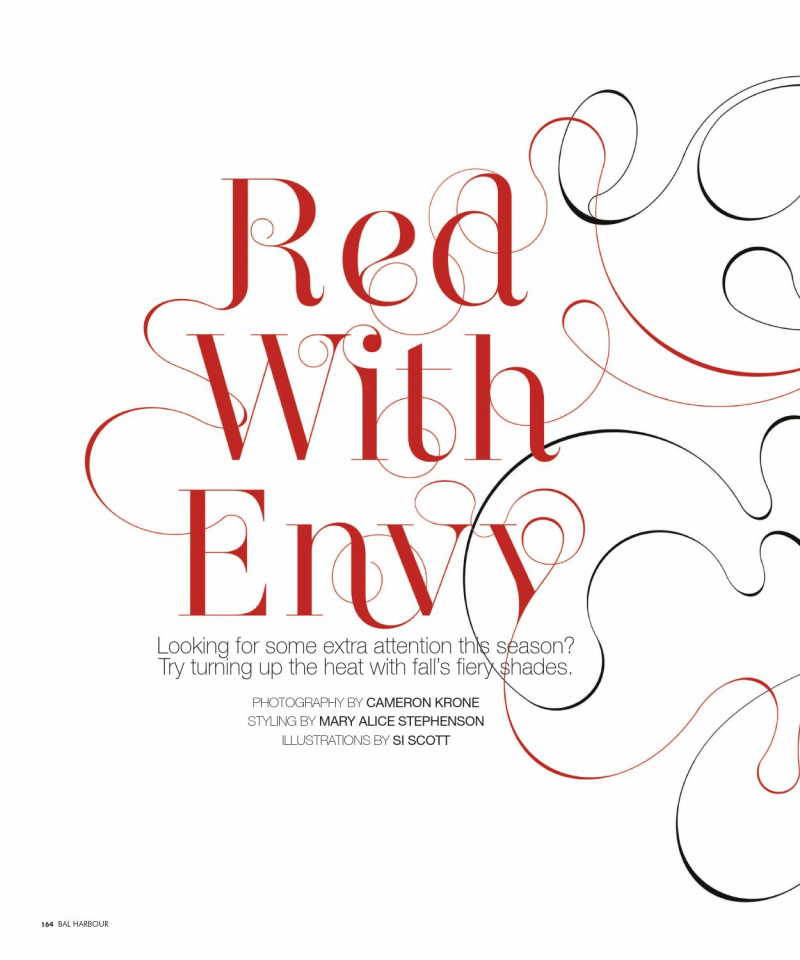 Valeria Dmitrienko featured in Red With Envy, September 2012