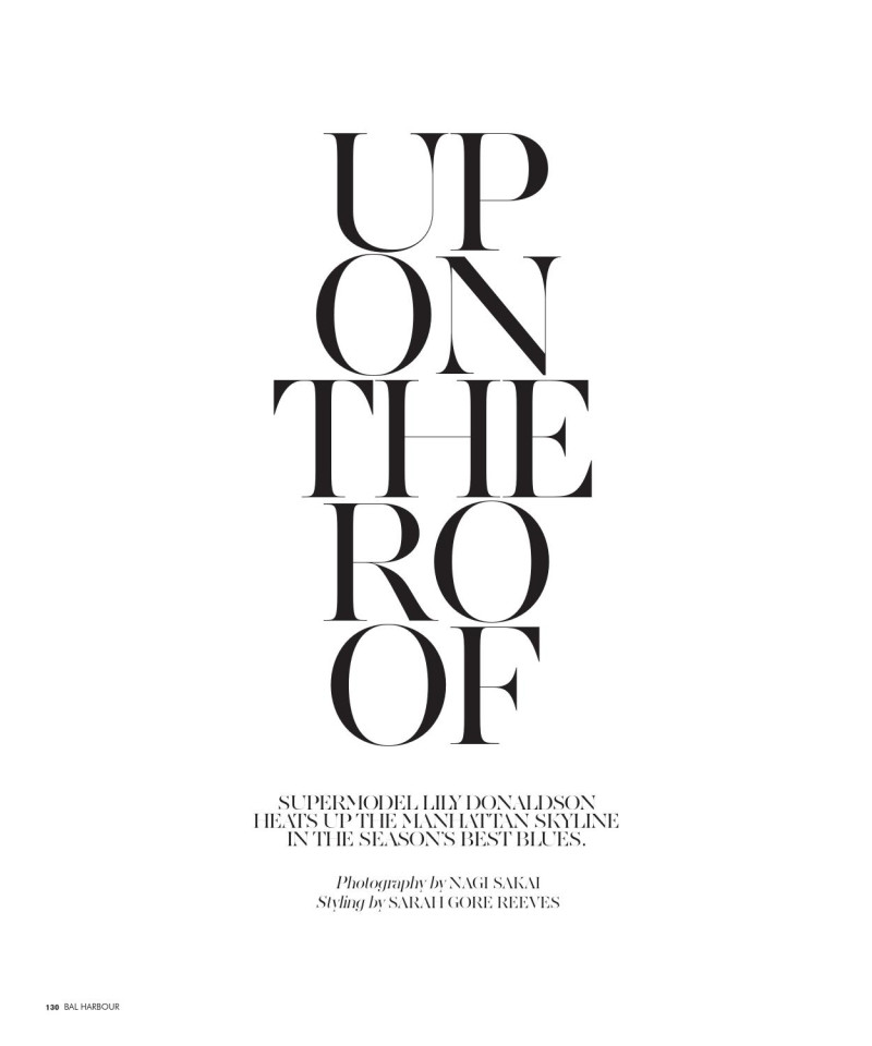 Lily Donaldson featured in Up On The Roof, September 2013