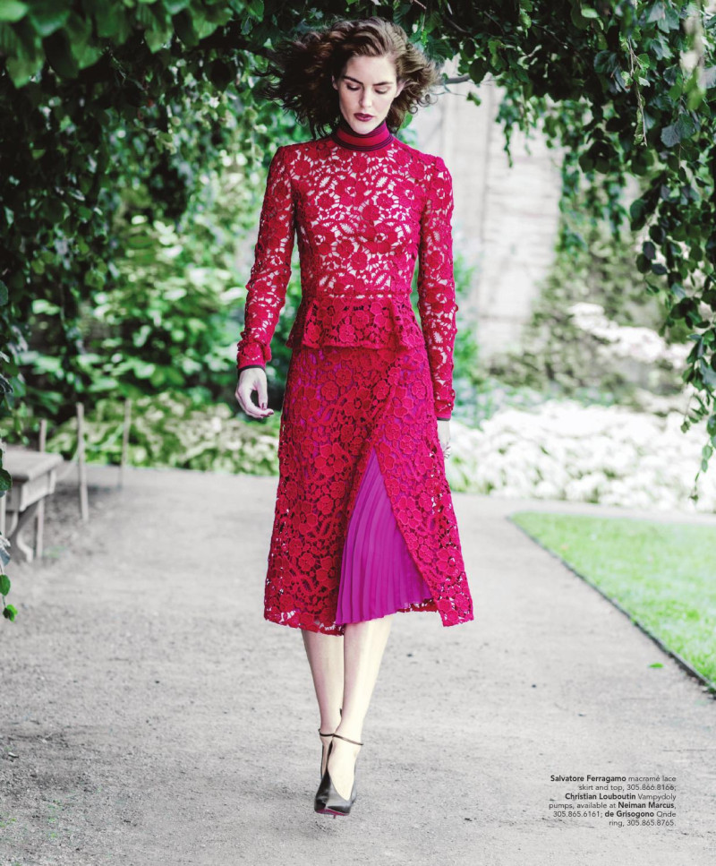 Hilary Rhoda featured in Lace Noir, September 2015