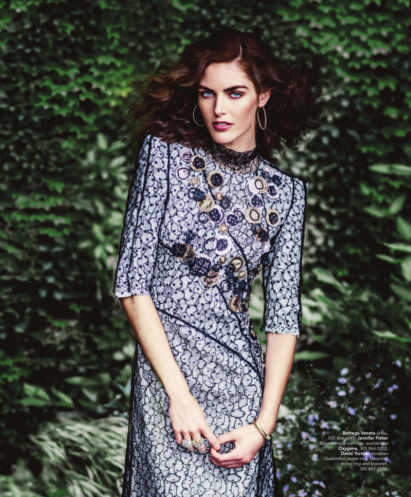 Hilary Rhoda featured in Lace Noir, September 2015