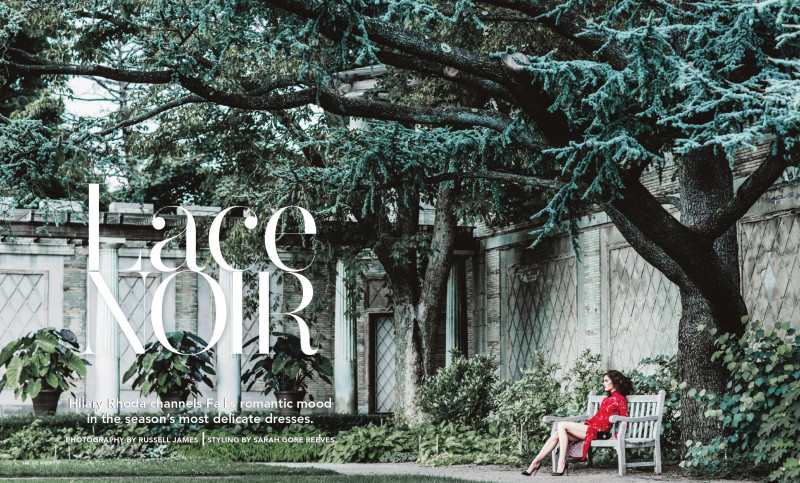 Hilary Rhoda featured in Lace Noir, September 2015