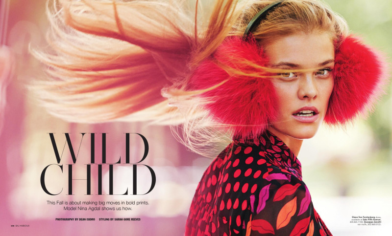 Nina Agdal featured in Wild Child, September 2015