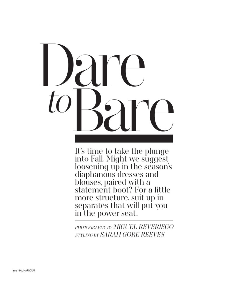 Hana Jirickova featured in Dare To Bare, September 2017