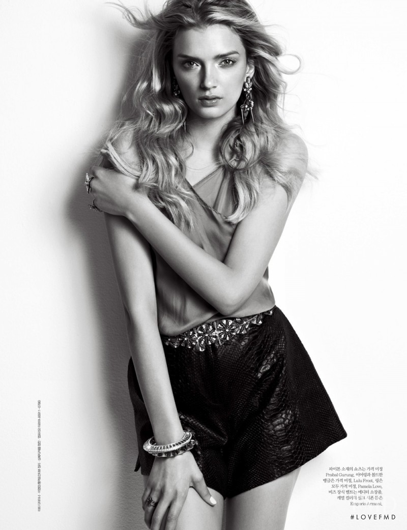 Lily Donaldson featured in Golden Lady, April 2013