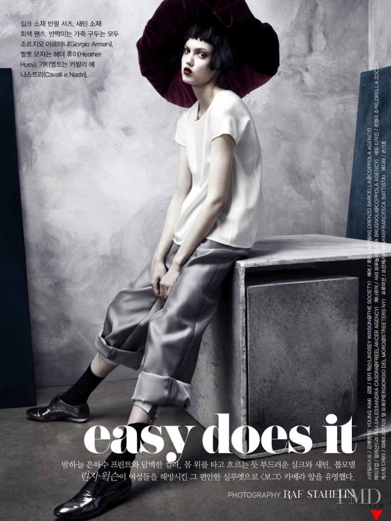 Lindsey Wixson featured in Easy Does It, April 2013