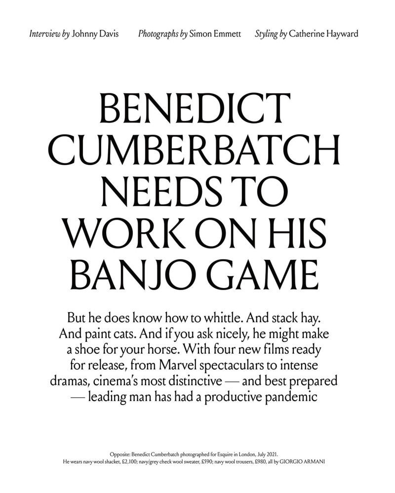 Benedict Cumberbatch Needs to Work on His Banjo Game, December 2021