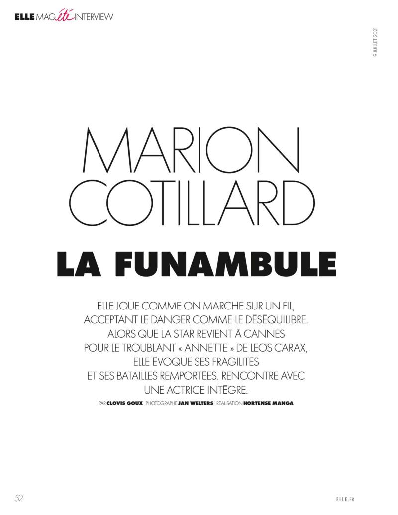 Marion Cotillard La Funambule, July 2021