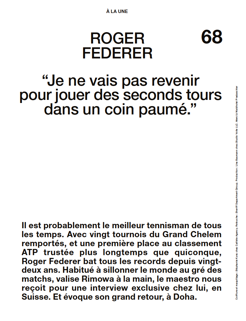 Roger Federer, March 2021