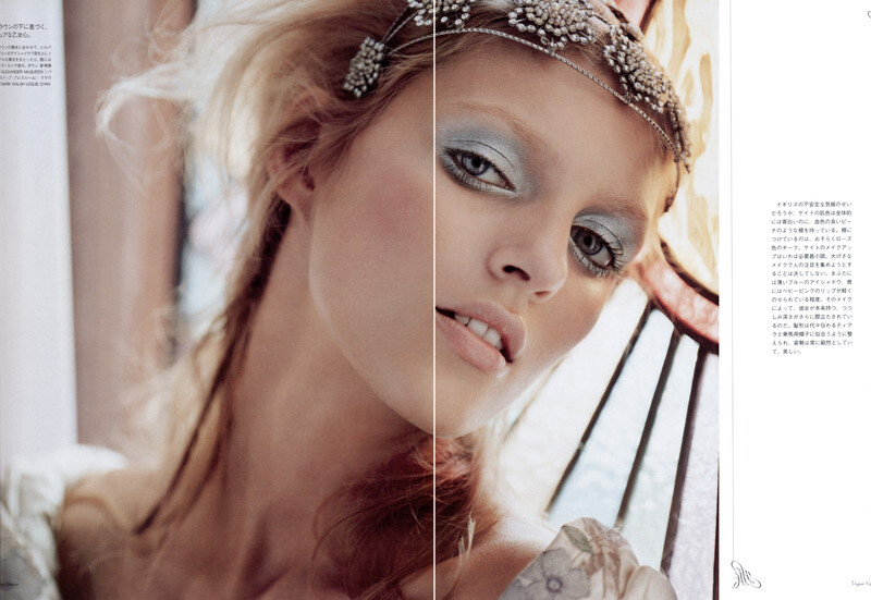 Anja Rubik featured in Beauty - The English Rose, October 2006