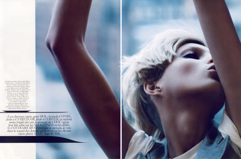 Anja Rubik featured in Libre Court, March 2008