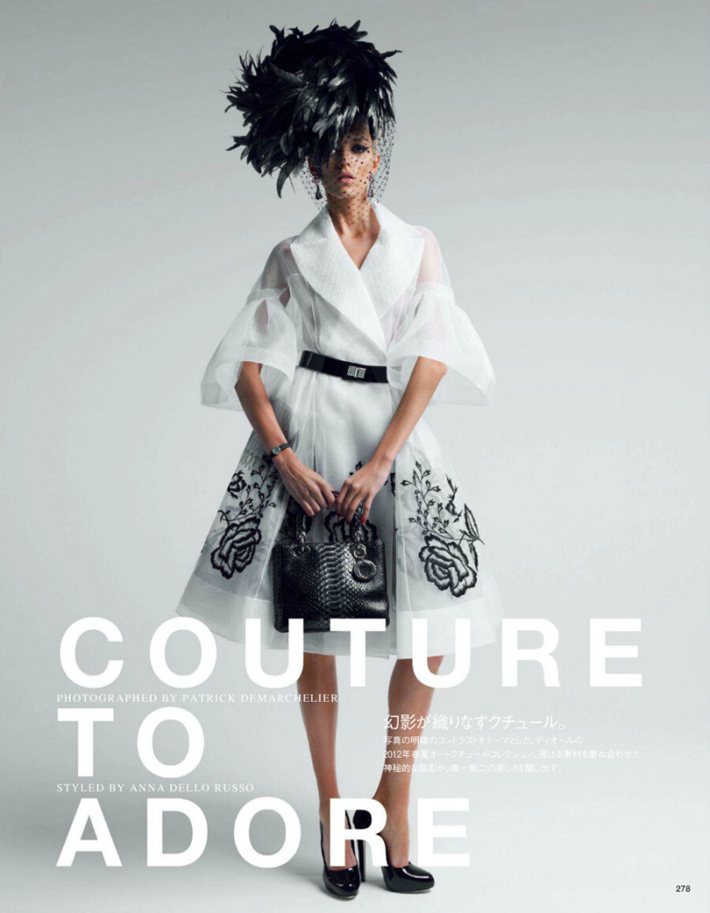 Anja Rubik featured in Couture to Adore, May 2012