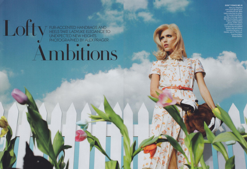 Anja Rubik featured in Lofty Ambitions, September 2011