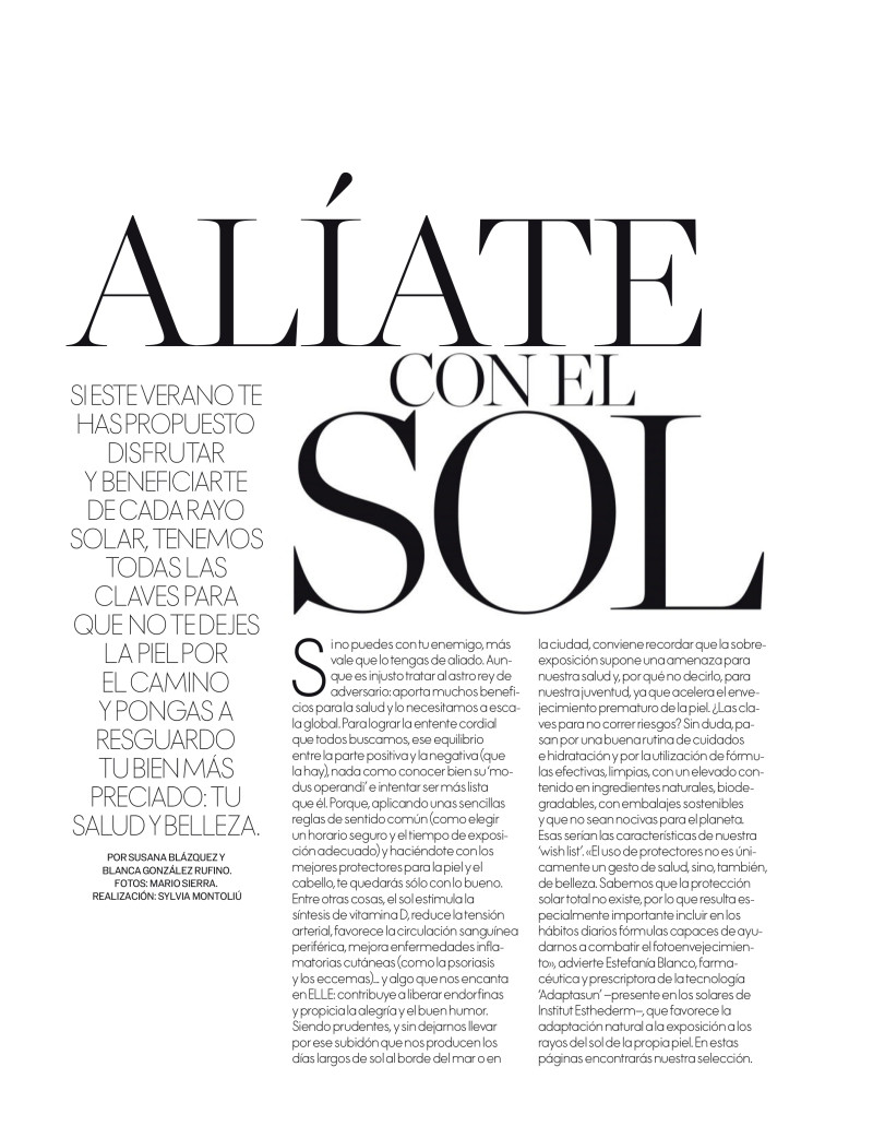 Joy van der Eecken featured in Alíate Con El Sol, June 2021