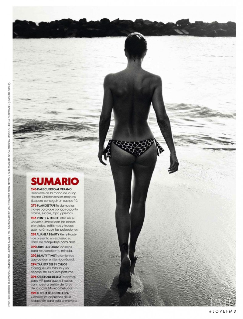 Helena Christensen featured in Dale Cuerpo Al Verano, May 2013