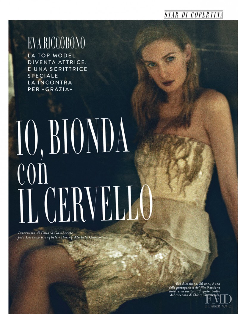 Eva Riccobono featured in Io, Bionda Con Il Cervello, April 2013