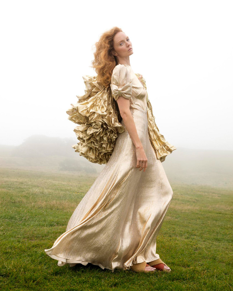 Lily Cole featured in Green Goddess, August 2021