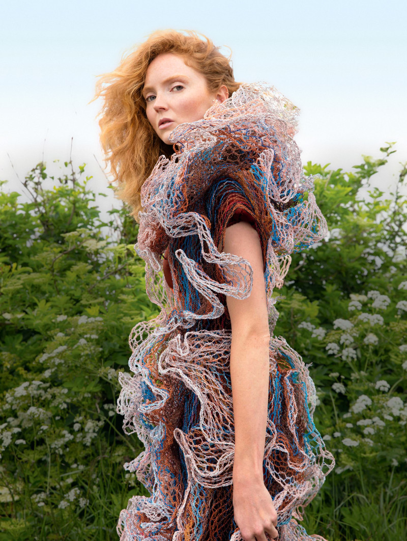 Lily Cole featured in Green Goddess, August 2021