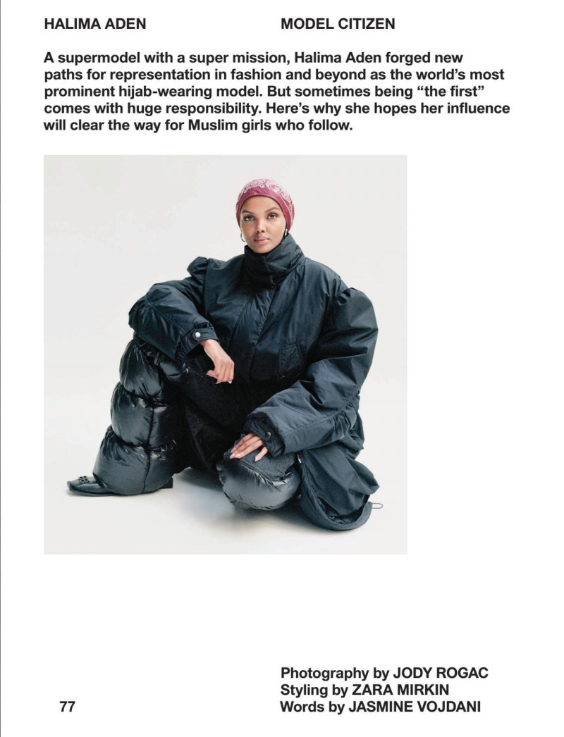 Halima Aden featured in Model Citizen, September 2020