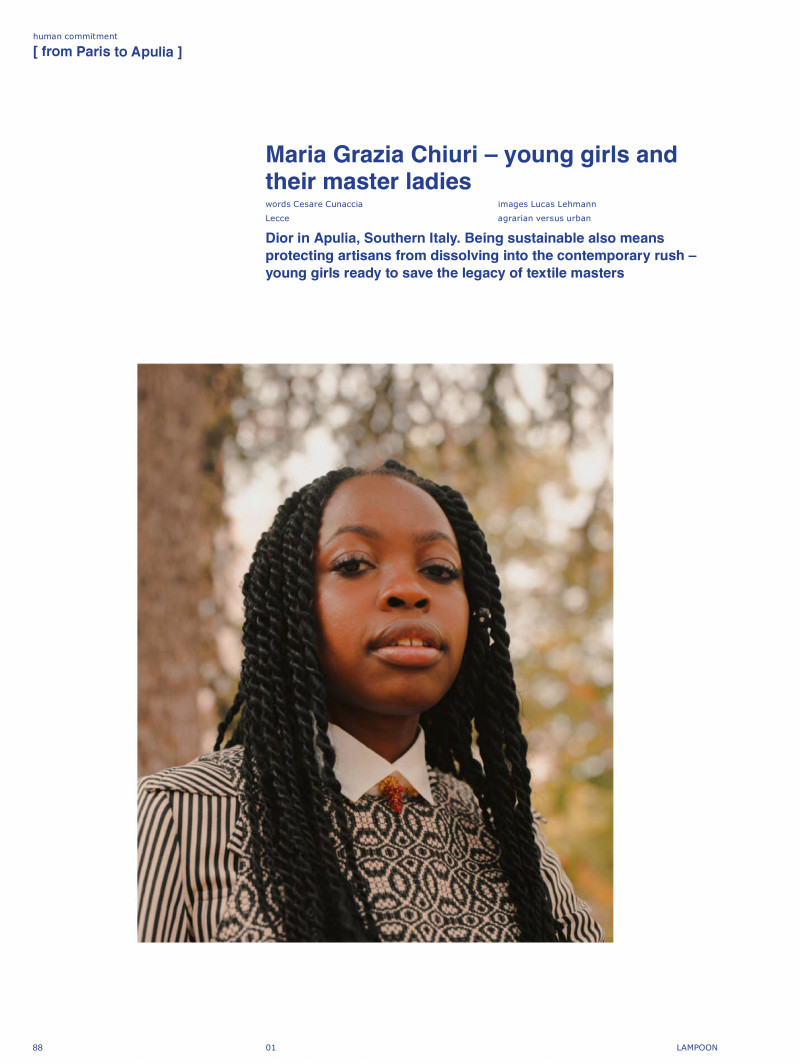 Maria Grazia Chiuri – young girls and their master ladies, October 2020