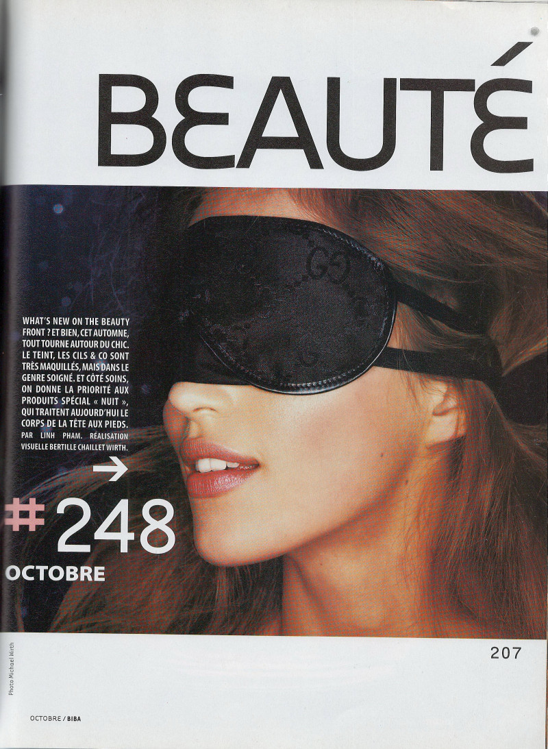 Anja Rubik featured in Beaute, October 2000