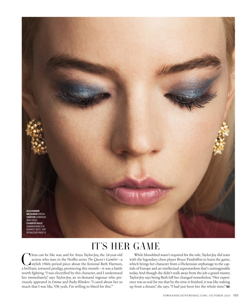 Anya Taylor-Joy featured in Our Eyes & Ears, October 2020