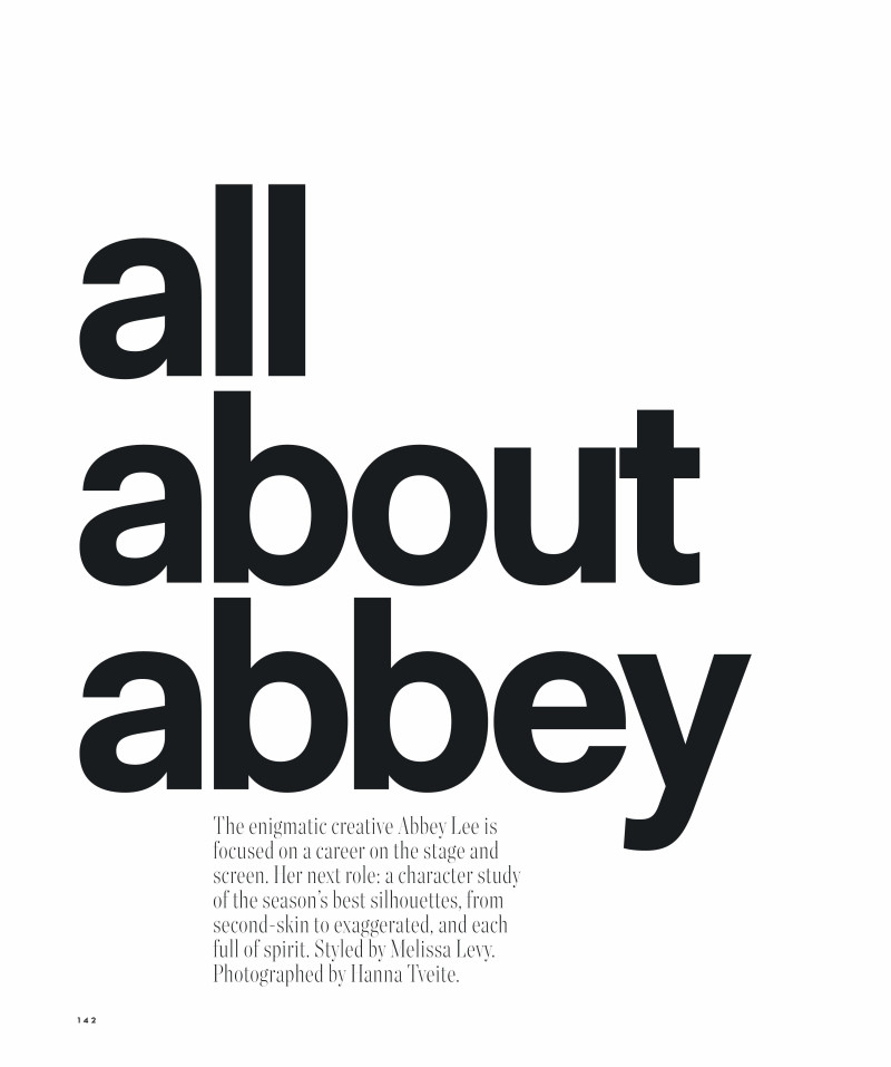 Abbey Lee Kershaw featured in All About Abbey, October 2020