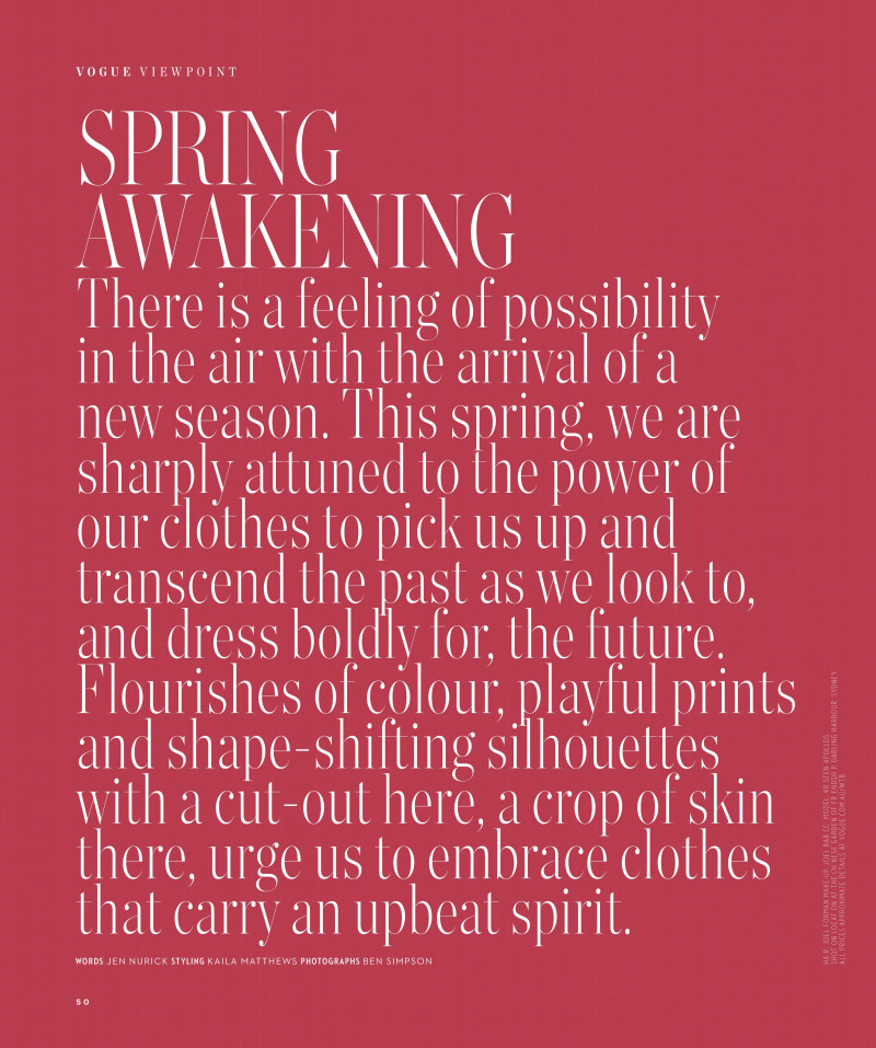 Vogue Viewpoint: Spring Awakening, October 2020