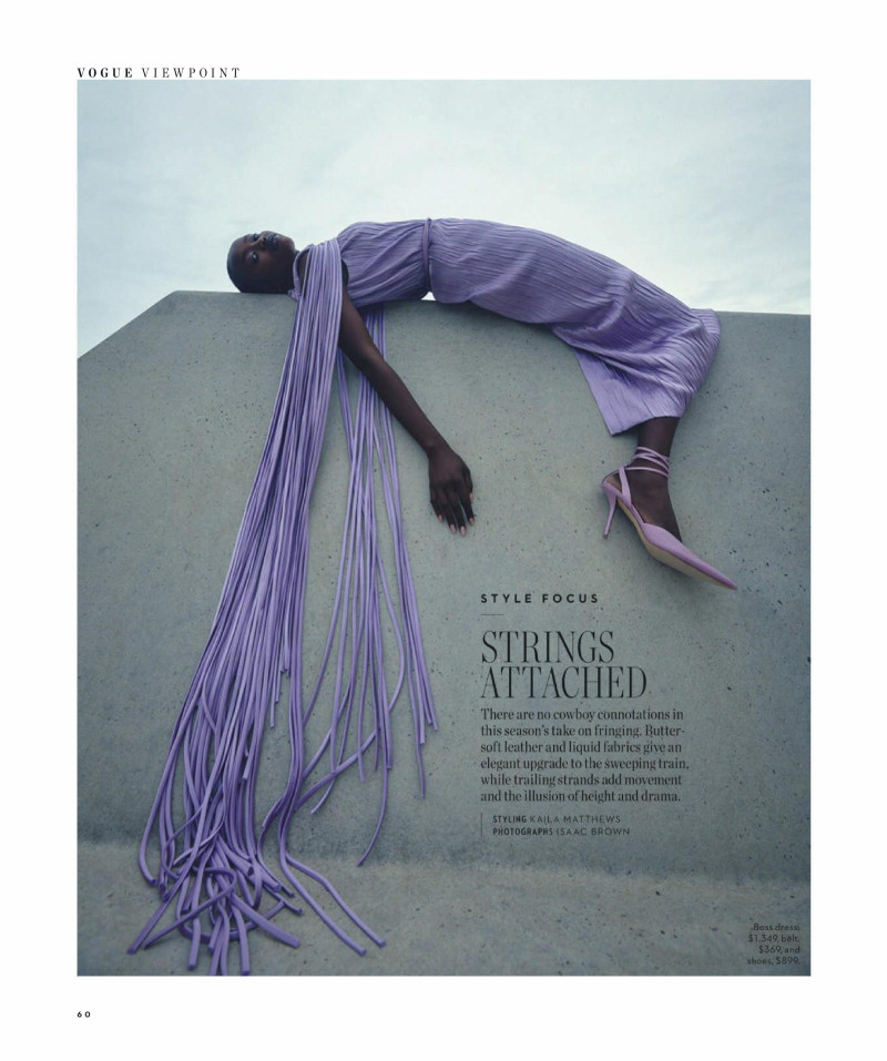 Agi Akur featured in Vogue Viewpoint: Strings Attached, October 2020