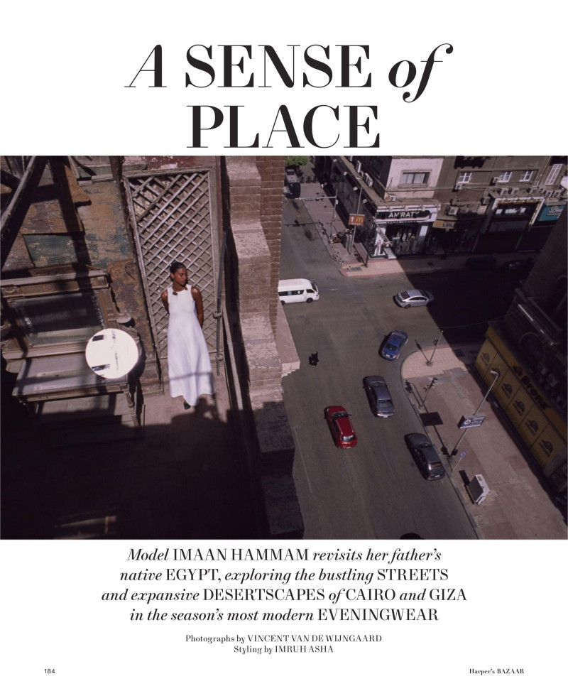 Imaan Hammam featured in A Sense Of Place, September 2024